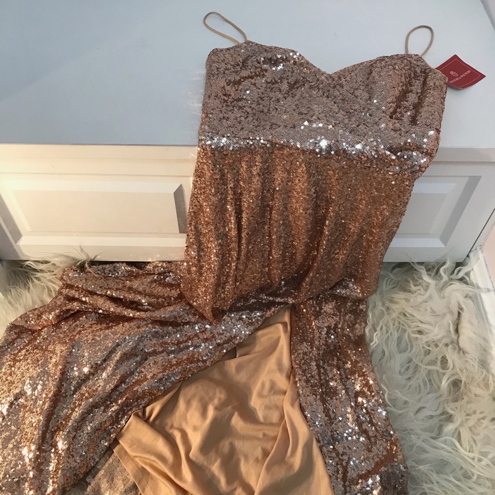 Watters & Watters Azen Sequined Sweetheart Dress 0033 - Picture 5 of 7